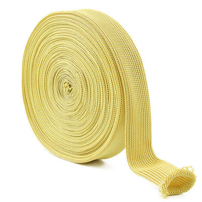 Geflechtetes feuerfestes Webbing Gelb 20 mm Breite Kevlar Tubular Webbing