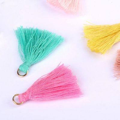Farbenfrohe Baumwoll-Tassel 3cm Bekleidungsstück Dekoration Baumwollfaden-Tassels