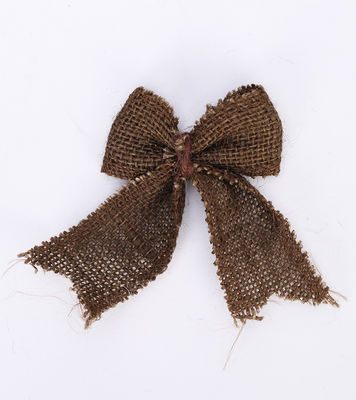 8cm*11cm Jute Band Bow Grüne Rose Dekorative Burlap Band Bow