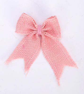 8cm*11cm Jute Band Bow Grüne Rose Dekorative Burlap Band Bow