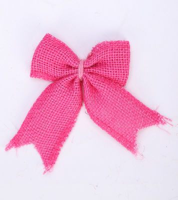 8cm*11cm Jute Band Bow Grüne Rose Dekorative Burlap Band Bow