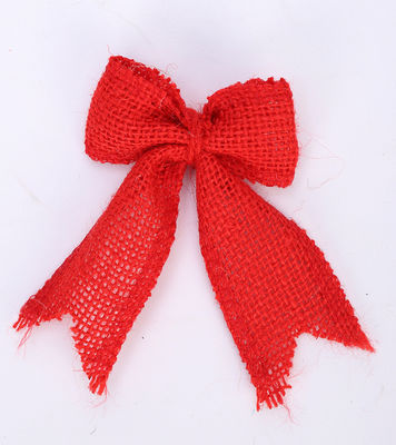 8cm*11cm Jute Band Bow Grüne Rose Dekorative Burlap Band Bow