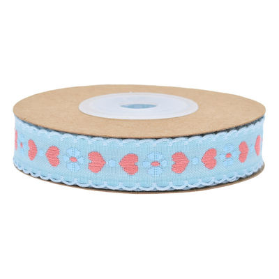 Jacquard 12mm Blütenband mit Draht ISO14001 Vintage Blütenband
