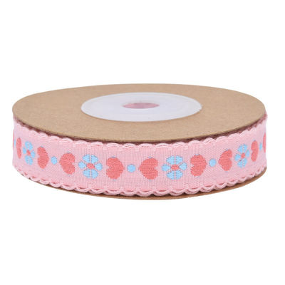 Jacquard 12mm Blütenband mit Draht ISO14001 Vintage Blütenband