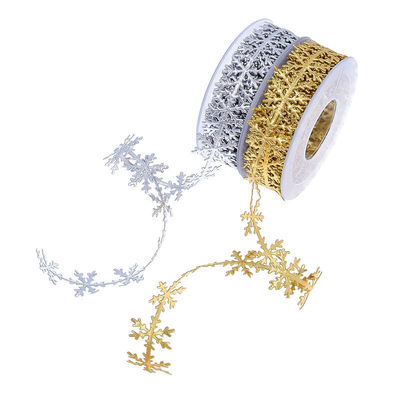 25mm Ultraschallschneeband für Weihnachtsbaum Silber Gold Farbe