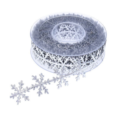25mm Ultraschallschneeband für Weihnachtsbaum Silber Gold Farbe