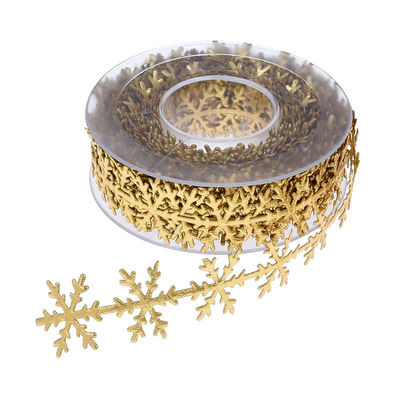 25mm Ultraschallschneeband für Weihnachtsbaum Silber Gold Farbe