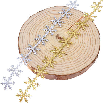 25mm Ultraschallschneeband für Weihnachtsbaum Silber Gold Farbe