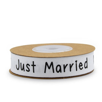 Besonders gedruckte Baumwollband 15mm*10m Weißes Geschenkverpackungsband