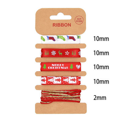 ODM Polyesterband 2mm 10mm 15mm Weihnachtsgeschenkband