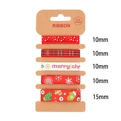 ODM Polyesterband 2mm 10mm 15mm Weihnachtsgeschenkband