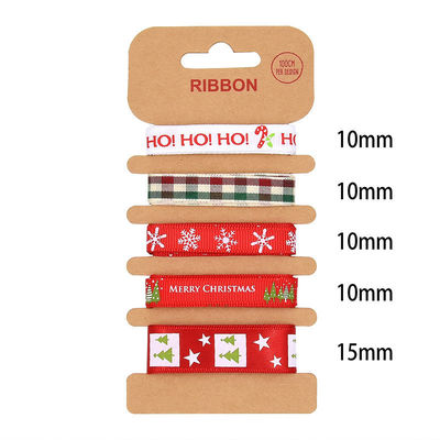 ODM Polyesterband 2mm 10mm 15mm Weihnachtsgeschenkband