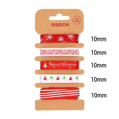 ODM Polyesterband 2mm 10mm 15mm Weihnachtsgeschenkband