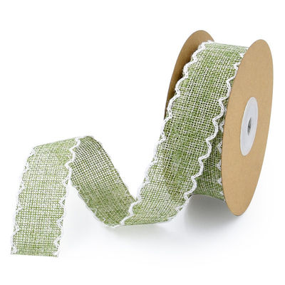 25mm * 10y Burlap Ribbon Rolls Weave Edge 2,5cm Burlap Trim von der Yard