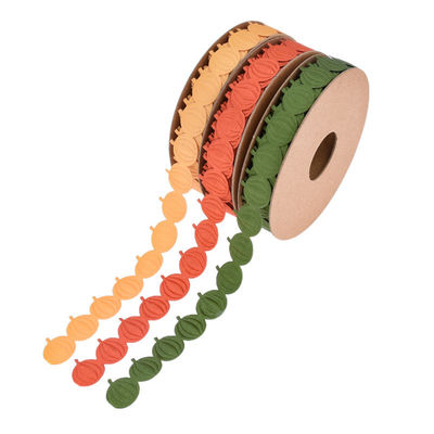 18mm * 15y Ultraschall Kürbis Drahtband für Halloween Dekoration