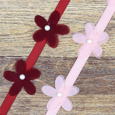 40mm*2m Polyester Blumenband Trim OEM ODM Blumen Spitzenband