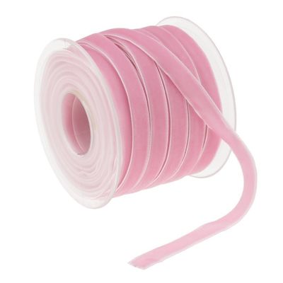 10mm*20Y elastisches Samtband rosa Samtband mit Draht ISO9001