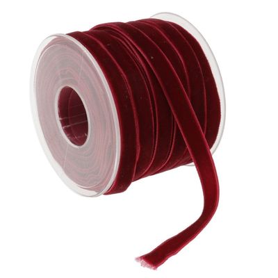 10mm*20Y elastisches Samtband rosa Samtband mit Draht ISO9001