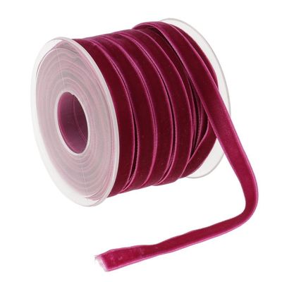 10mm*20Y elastisches Samtband rosa Samtband mit Draht ISO9001