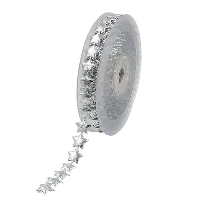 15mm*15m Ultraschallstar Drahtband Plain Pattern Jacquard Band