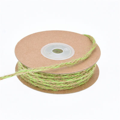 Blattdunkelgrünes Band aus Schlauch 2 mm-15 mm*10y Juteband mit Draht