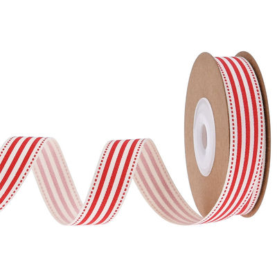15mm*3y Weihnachtsgeschenkband gedruckt weißes Baumwollband