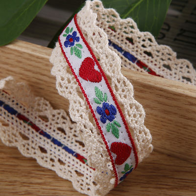 2.5cm Spitze Flroal Jacquard Band Geschenkverpackung Polyesterband für Verpackung