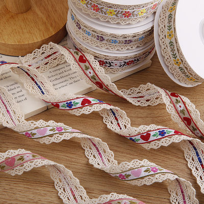 2.5cm Spitze Flroal Jacquard Band Geschenkverpackung Polyesterband für Verpackung