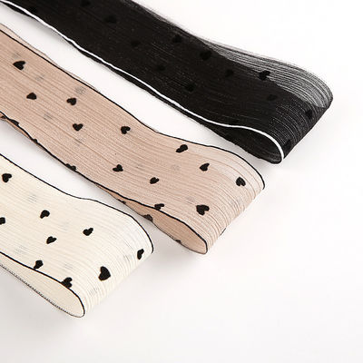 3 Farben gestreiftes Band 40mm Herz gedruckt Polyesterband OEM Öko-freundlich