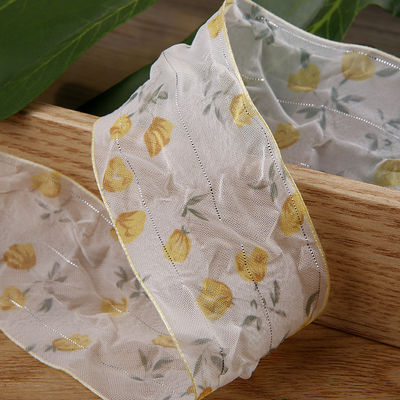 40 mm 50 mm Organza-Band mit Floral Printed Polyester-Band OEM Öko-freundlich