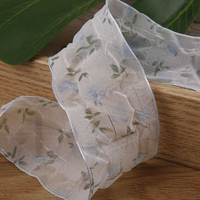 40 mm 50 mm Organza-Band mit Floral Printed Polyester-Band OEM Öko-freundlich