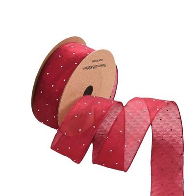 4cm*18m Scheinende Diamant Polyester Organza Band Hochwertiges Geschenkband