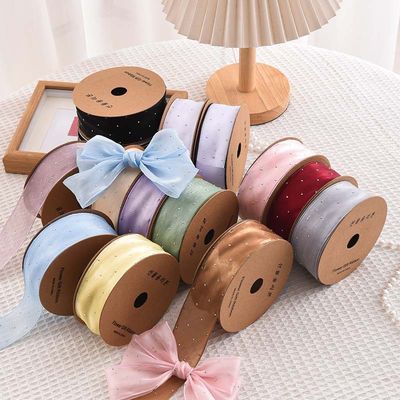 4cm*18m Scheinende Diamant Polyester Organza Band Hochwertiges Geschenkband
