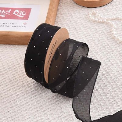 4cm*18m Scheinende Diamant Polyester Organza Band Hochwertiges Geschenkband