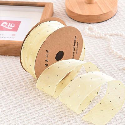 4cm*18m Scheinende Diamant Polyester Organza Band Hochwertiges Geschenkband