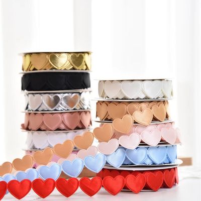 1.5cm*9m 2.5cm*9m Herzform Valentinstag Polyester Geschenkband Für Luxus Geschenkverpackung