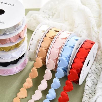 1.5cm*9m 2.5cm*9m Herzform Valentinstag Polyester Geschenkband Für Luxus Geschenkverpackung