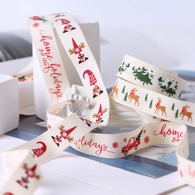 16mm*100y Frohe Weihnachten Druck-Baumwollband