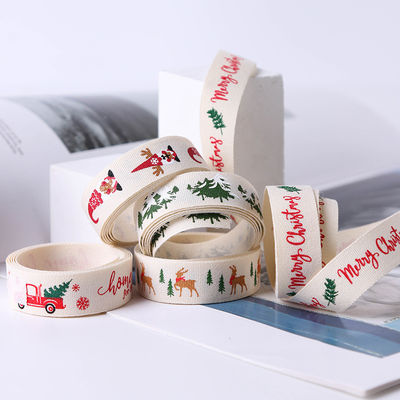 16mm*100y Frohe Weihnachten Druck-Baumwollband