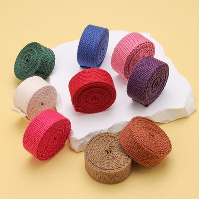 20mm-50mm Verdickter Polyester Baumwolle Webbing Schultasche Rucksack Handtasche Leinwand Gürtel Feste Farbe einfache Webband