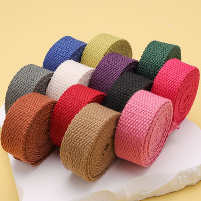 20mm-50mm Verdickter Polyester Baumwolle Webbing Schultasche Rucksack Handtasche Leinwand Gürtel Feste Farbe einfache Webband