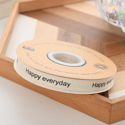 13mm Logo Baumwollband Literatur Frische Blumenstrauß Kuchen Dekoration Geschenkbox Band DIY Material Verpackungsband