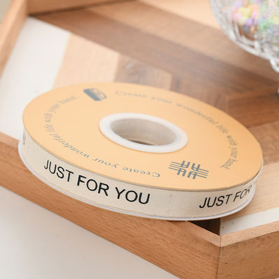 13mm Logo Baumwollband Literatur Frische Blumenstrauß Kuchen Dekoration Geschenkbox Band DIY Material Verpackungsband