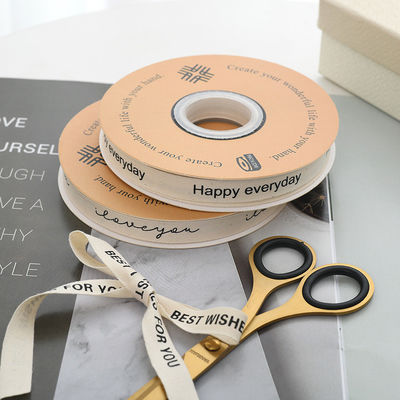 13mm Logo Baumwollband Literatur Frische Blumenstrauß Kuchen Dekoration Geschenkbox Band DIY Material Verpackungsband