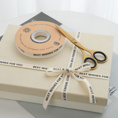 13mm Logo Baumwollband Literatur Frische Blumenstrauß Kuchen Dekoration Geschenkbox Band DIY Material Verpackungsband