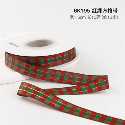 Weihnachtsgitter Bande Geschenkbox Verpackung Bande Handgefertigte Bogen Bande Polyester Bande
