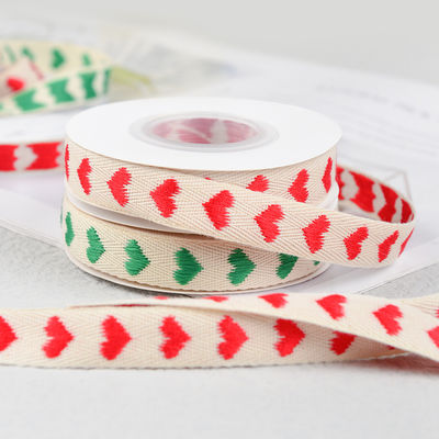 16mm*9m Herzmuster Jacquard-Baumwollband für Kleidungszubehör