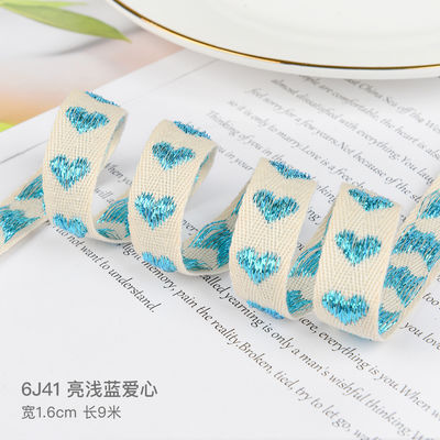 16mm*9m Herzmuster Jacquard-Baumwollband für Kleidungszubehör