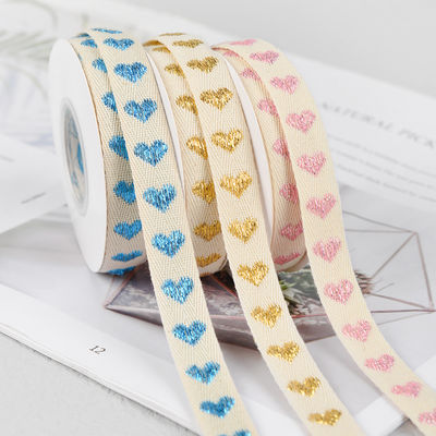 16mm*9m Herzmuster Jacquard-Baumwollband für Kleidungszubehör