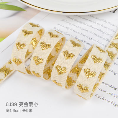16mm*9m Herzmuster Jacquard-Baumwollband für Kleidungszubehör